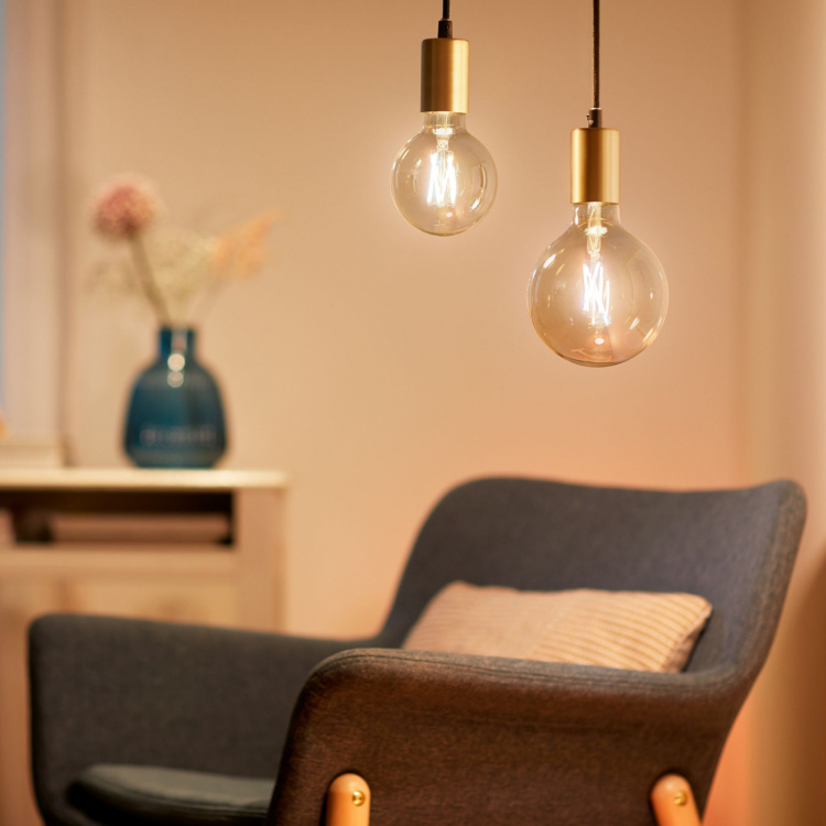 WiZ WiFi Smart LED E27 Glob 120 50W Filament Ambe