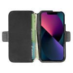 Krusell Leather Phone Wallet iPhone 13 Mini Svart Krusell Leather Phone Wallet iPhone 13 Mini Svart