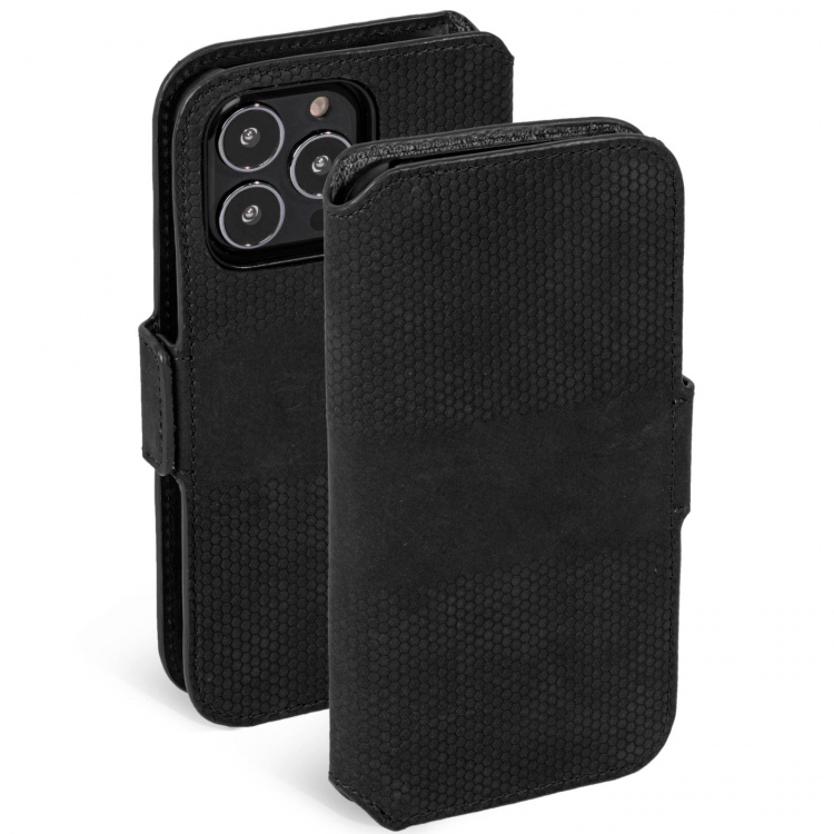Krusell Leather Phone Wallet iPhone 13 Pro Svart Krusell Leather Phone Wallet iPhone 13 Pro Svart