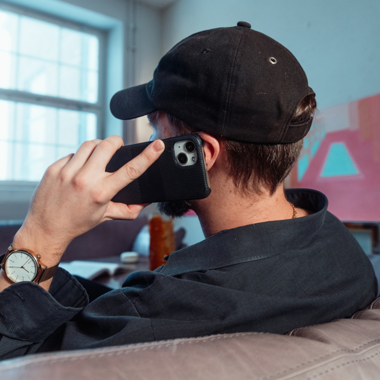 Krusell Leather Cover iPhone 13 Pro Svart Krusell Leather Cover iPhone 13 Pro Svart