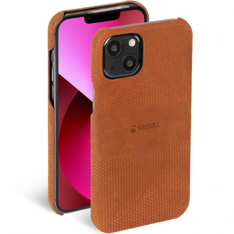 Krusell Leather Cover iPhone 13 Cognac Krusell Leather Cover iPhone 13 Cognac