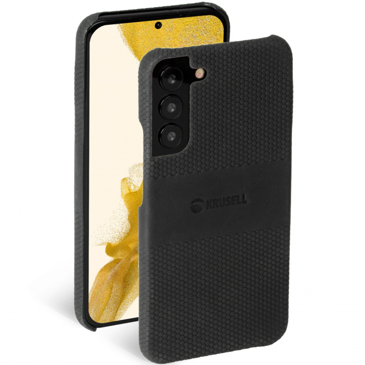 Krusell Leather Cover Galaxy S22 Svart