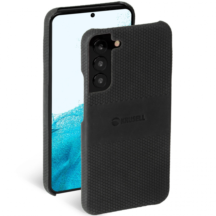 Krusell Leather Cover Galaxy S22+ Svart