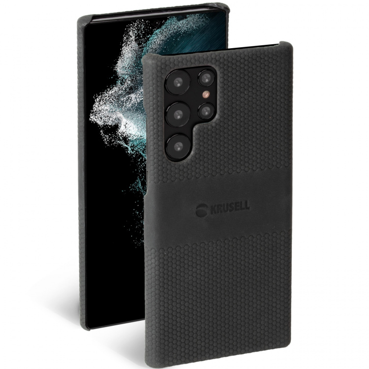 Krusell Leather Cover Galaxy S22 Ultra Svart Krusell Leather Cover Galaxy S22 Ultra Svart