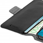 krusell Leather Phone Wallet Galaxy S22+ Svart krusell Leather Phone Wallet Galaxy S22+ Svart