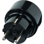 brennenstuhl Resekontakt / reseadapter (adapter för reseuttag för: Euro-uttag och Australien, Kina-kontakt) svart