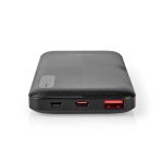 Nedis Powerbank | 10000 mAh | 1.5 / 2.0 / 3.0 A | Antal utgångar: 2 | Utgångsanslutning: 1x USB-A / 1x USB-C™ | Ingångsanslutning: 1x Micro USB / 1x USB-C™ | PD2.0 18W | Litium-polymer Nedis Powerbank | 10000 mAh | 1.5 / 2.0 / 3.0 A | Antal utgångar: 2 | Utgångsanslutning: 1x USB-A / 1x USB-C™ | Ingångsanslutning: 1x Micro USB / 1x USB-C™ | PD2.0 18W | Litium-polymer