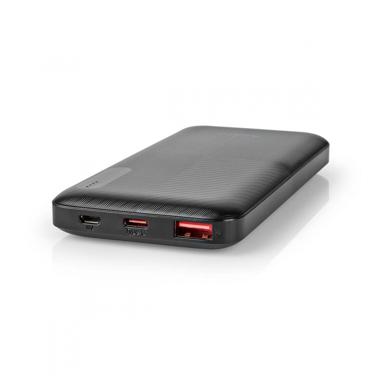 Nedis Powerbank | 10000 mAh | 1.5 / 2.0 / 3.0 A | Antal utgångar: 2 | Utgångsanslutning: 1x USB-A / 1x USB-C™ | Ingångsanslutning: 1x Micro USB / 1x USB-C™ | PD2.0 18W | Litium-polymer Nedis Powerbank | 10000 mAh | 1.5 / 2.0 / 3.0 A | Antal utgångar: 2 | Utgångsanslutning: 1x USB-A / 1x USB-C™ | Ingångsanslutning: 1x Micro USB / 1x USB-C™ | PD2.0 18W | Litium-polymer