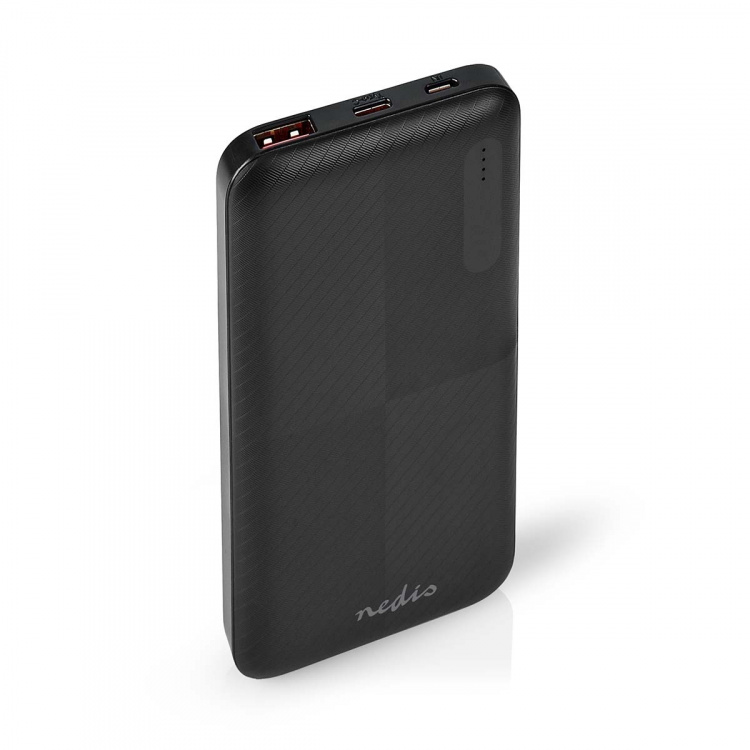 Nedis Powerbank | 10000 mAh | 1.5 / 2.0 / 3.0 A | Antal utgångar: 2 | Utgångsanslutning: 1x USB-A / 1x USB-C™ | Ingångsanslutning: 1x Micro USB / 1x USB-C™ | PD2.0 18W | Litium-polymer Nedis Powerbank | 10000 mAh | 1.5 / 2.0 / 3.0 A | Antal utgångar: 2 | Utgångsanslutning: 1x USB-A / 1x USB-C™ | Ingångsanslutning: 1x Micro USB / 1x USB-C™ | PD2.0 18W | Litium-polymer