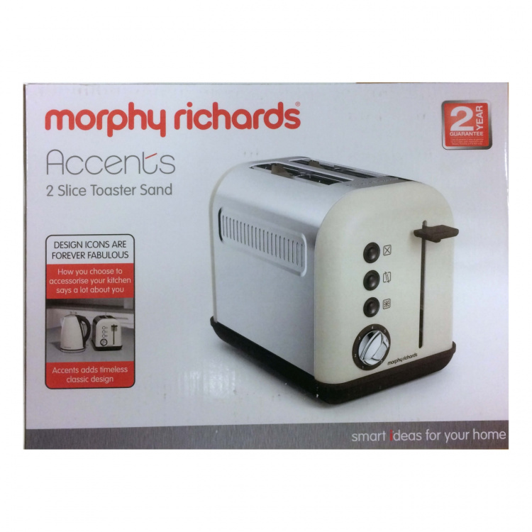 MORPHY RICHARDS Brödrost Accent Vit 2 Skivor MORPHY RICHARDS Brödrost Accent Vit 2 Skivor