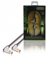 Nedis Koaxialkabel 120 dB Vinklad Koax Hane - Koax Hona 5.00 m Svart