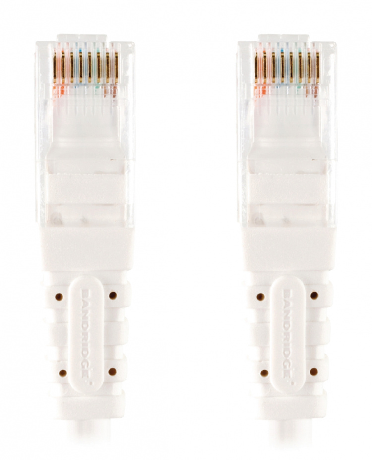 Bandridge CAT5e UTP Nätverkskabel RJ45 (8P8C) Hane - RJ45 (8P8C) Hane 7.50 m Vit