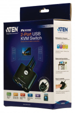 Aten CS22U 2-Port KVM Switch Svart