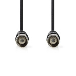 Nedis Satellite & Antenn kabel | F Hane | F Hane | Nickelplaterad | 75 Ohm | Dubbelskärmad | 1.50 m | Rund | PVC | Svart | Kuvert