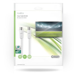 Nedis Koaxialkabel | IEC (Koax) Hane | IEC (Koax) Hona | Nickelplaterad | 90 dB | 75 Ohm | Dubbelskärmad | 20.0 m | Rund | PVC | Vit | Kuvert