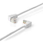 Bandridge CAT6 F/UTP-nätverkskabel RJ45 hane - RJ45 hane, vinklad 5.00 m vit
