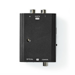 Nedis Digital Audio Omvandlare | Tvåvägs | Anslutningsingång: 1x S/PDIF (RCA) Hona / 1x TosLink Hona | Anslutningsutgång: 2x RCA Hona | Instruktionsbok | Svart
