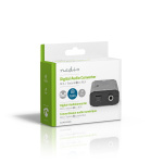 Nedis Digital Audio Omvandlare | Tvåvägs | Anslutningsingång: 1x S/PDIF (RCA) Hona / 1x TosLink Hona | Anslutningsutgång: 2x RCA Hona | Instruktionsbok | Svart