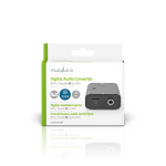 Nedis Digital Audio Omvandlare | Tvåvägs | Anslutningsingång: 1x S/PDIF (RCA) Hona / 1x TosLink Hona | Anslutningsutgång: 2x RCA Hona | Instruktionsbok | Svart