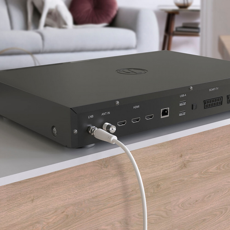 Hama Antennkabel SAT 90dB F-F Vit 1,5m Hama Antennkabel SAT 90dB F-F Vit 1,5m