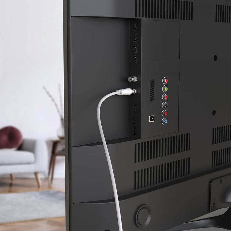 Hama Antennkabel SAT 90dB F-F Vit 3,0m