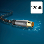Hama Antennkabel 120dB Svart/Grå 10.0m