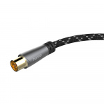Hama Antennkabel 120dB Svart/Grå 10.0m
