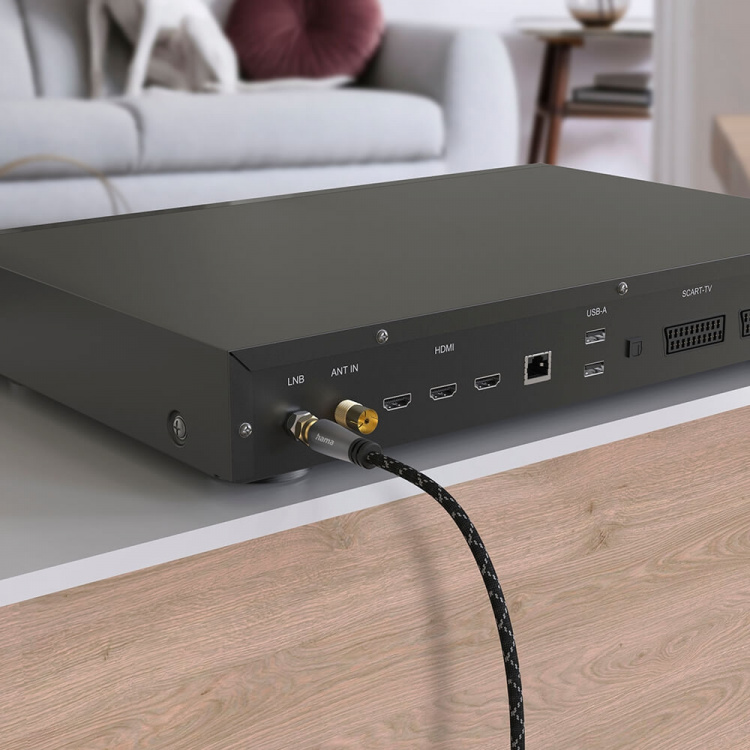 Hama Antennkabel SAT 120dB F-F Svart/Grå 5,0m Hama Antennkabel SAT 120dB F-F Svart/Grå 5,0m