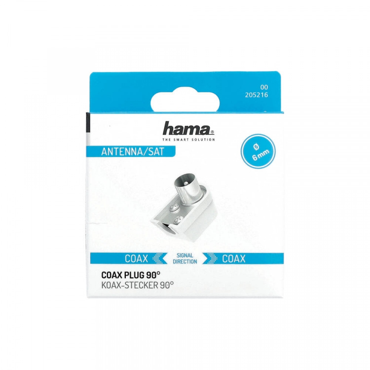 Hama Antennkontakt Hane Koax Vinklad Skruvbar Hama Antennkontakt Hane Koax Vinklad Skruvbar