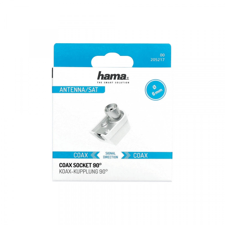Hama Antennkontakt Hona Koax Vinklad Skruvbar Hama Antennkontakt Hona Koax Vinklad Skruvbar