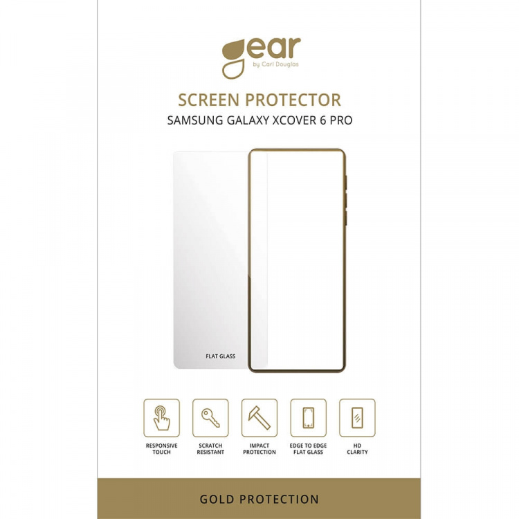 Gear Skärmskydd 2.5D Gold Case Friendly - Samsung Galaxy Xcover 6 Pro/7/7 Pro Gear Skärmskydd 2.5D Gold Case Friendly - Samsung Galaxy Xcover 6 Pro/7/7 Pro
