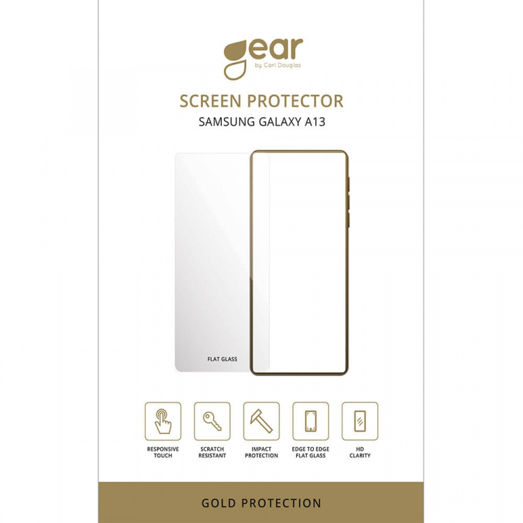 Gear Skärmskydd 2.5D Gold Case Friendly - Samsung Galaxy A13 5G Gear Skärmskydd 2.5D Gold Case Friendly - Samsung Galaxy A13 5G