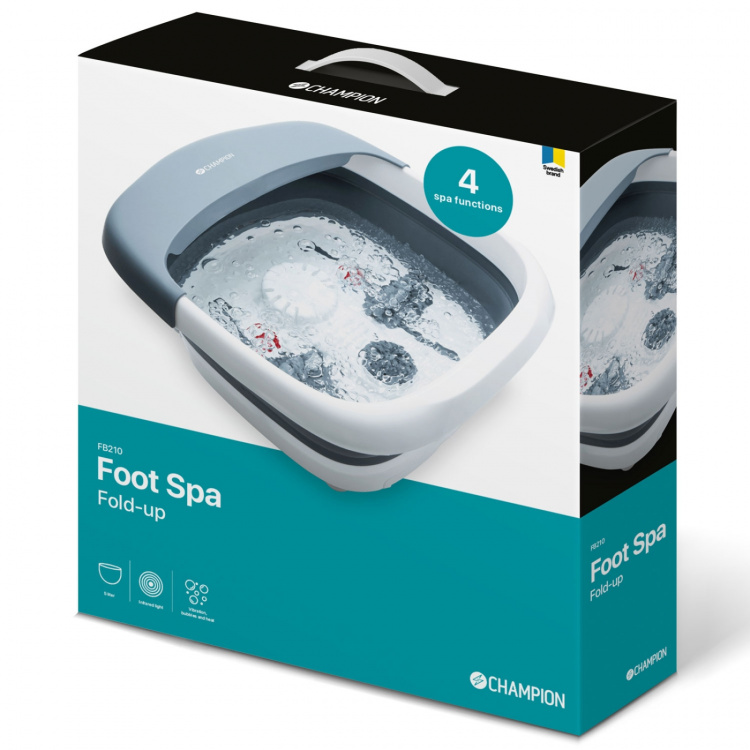 Champion Fotbad Foldable 5L FB210 Grå/Vit Champion Fotbad Foldable 5L FB210 Grå/Vit