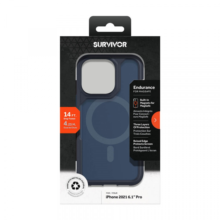 Survivor Mobilskal Endurance MS iPhone 13 Pro Blå/Denim