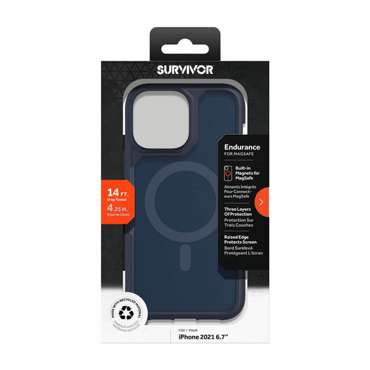 Survivor Mobilskal Endurance MS iPhone 13 Pro Max Blå/Denim