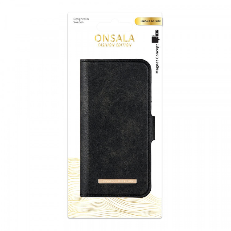 Onsala Mobilfodral Midnight Black - iPhone 6 / 7 / 8 / SE