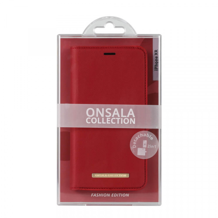 Onsala Mobilfodral Saffiano Red - iPhone XR
