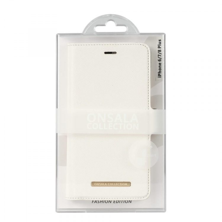 Onsala Mobilfodral Saffiano White - iPhone 6 / 7 / 8 Plus Onsala Mobilfodral Saffiano White - iPhone 6 / 7 / 8 Plus