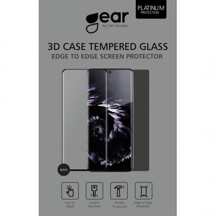 Gear Skärmskydd 3D Platinum Kurvat Glas Svart Ram - Samsung S22 5G / S23 5G