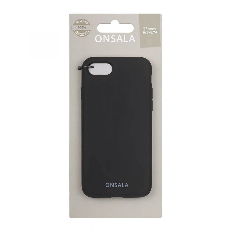 Onsala Mobilskal Silikon Black - iPhone 6/7/8/SE