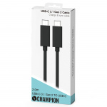 Champion USB-C Kabel 2m 100W Svart