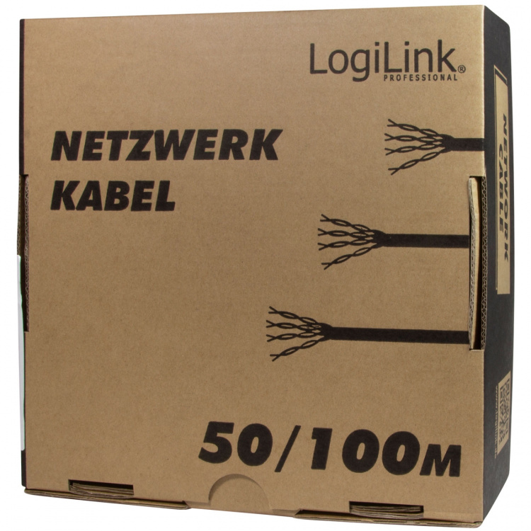 LogiLink Nätverkskabel Installation CAT6 U/UTP CCA 100m