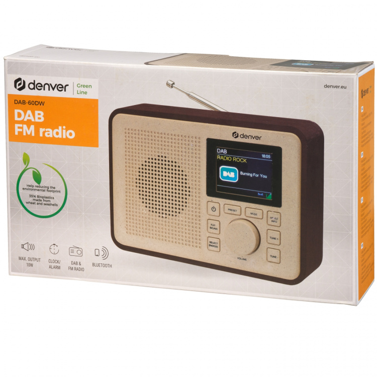 Denver DAB+&FM-Radio Delvis gjord av Bioplast