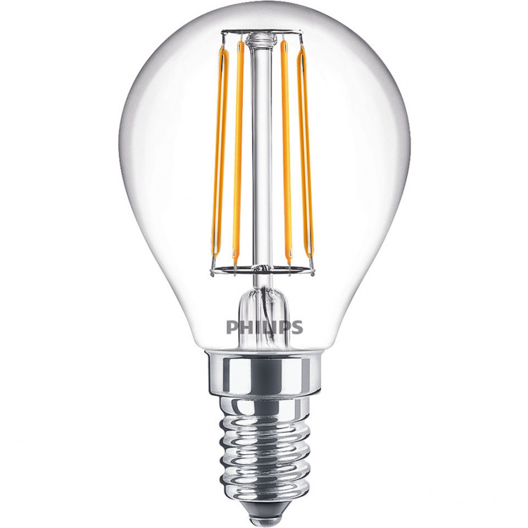 Philips 2-pack LED E14 Klot 4,3W (40W) Klar 470lm
