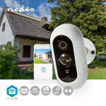 Nedis SmartLife Utomhus Kamera | Full HD 1080p | IP65 | Max. batteritid: 6 Månader | microSD (ingår inte) / Molnlagring (tillval) | 5 V DC | Med rörelsesensor | Nattsikt | Vit