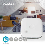 Nedis SmartLife Rökdetektor | Wi-Fi | Batteridriven | Givarlivscykel: 10 år | EN 14604 | Max. batteritid: 24 Månader | 85 dB | Vit | 1 st