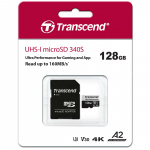 Transcend microSDXC 340S 128GB U3 A2 V30 (R160/W125)