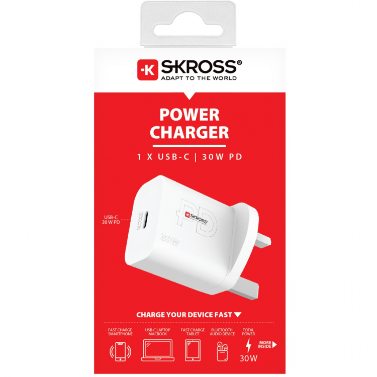 SKROSS Power Charger UK 1xUSB-C PD 30W SKROSS Power Charger UK 1xUSB-C PD 30W