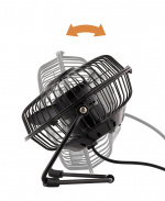 deltaco_gaming USB desktop fan with clock, black