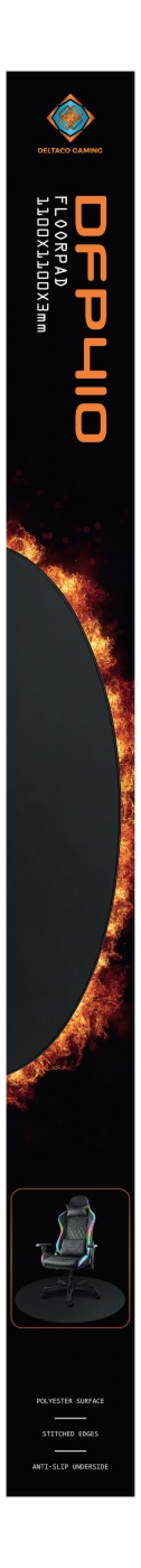 deltaco_gaming DFP410 Floorpad, 1100x1100x3mm, black